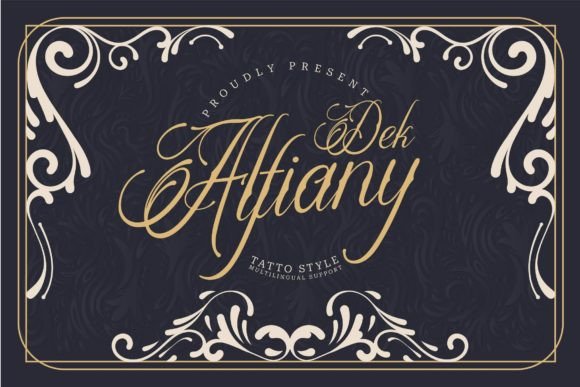 Alfiany Dek: A Versatile Tattoo-Style Script Font for Makers