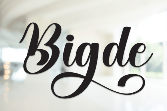 Bigde: A Handwritten Font That Feels Like Your Brand’s First Smile