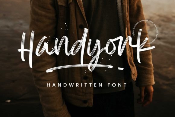 Handyork: A Textured Brush Font for Authentic Branding