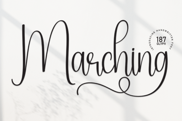 Marching Font: A Playful Handwritten Typeface for Campaign Warmth