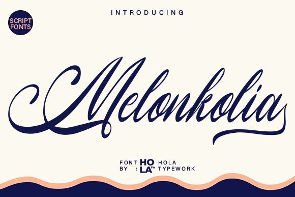 Melonkolia: A Modern Script Font for Editorial Design