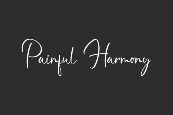 Painful Harmony: A Handwritten Script Font for Digital Clarity