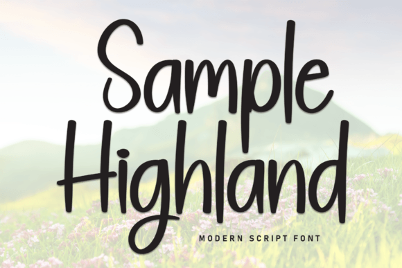 Sample Highland: A Handwritten Font That Feels Like Home